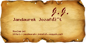 Jandaurek Jozafát névjegykártya